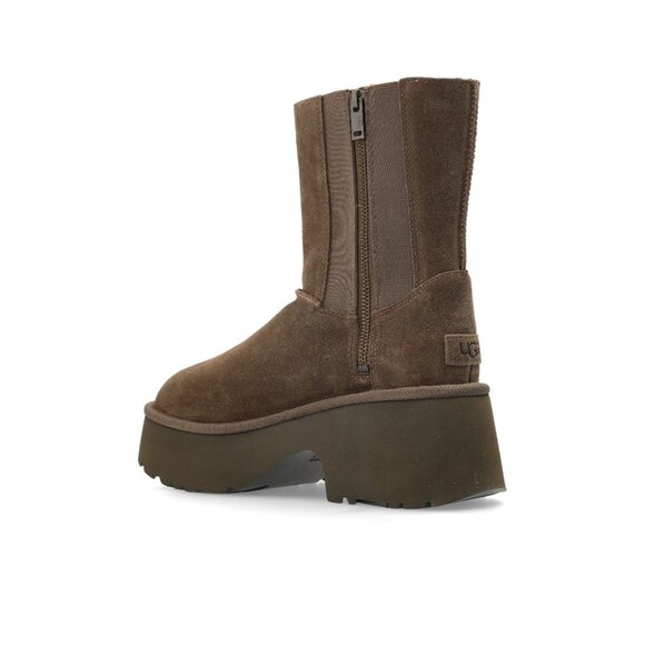 UGG Women’s Classic Twin Seam New Heights Hickory Suede Platform Boots 9 NEW - Picture 3 of 5